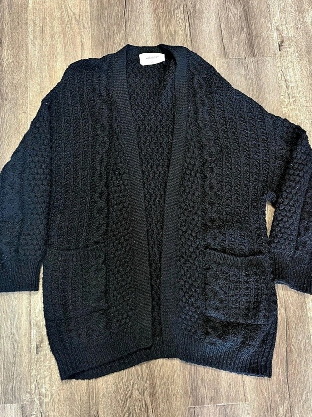 Wilfred Free Unwind Cardigan Black Knit
